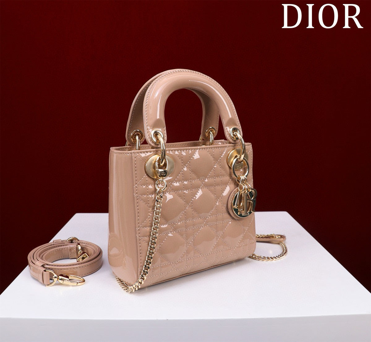 Mini Lady 17 My ABC Light Pink Patent Calfskin mysite