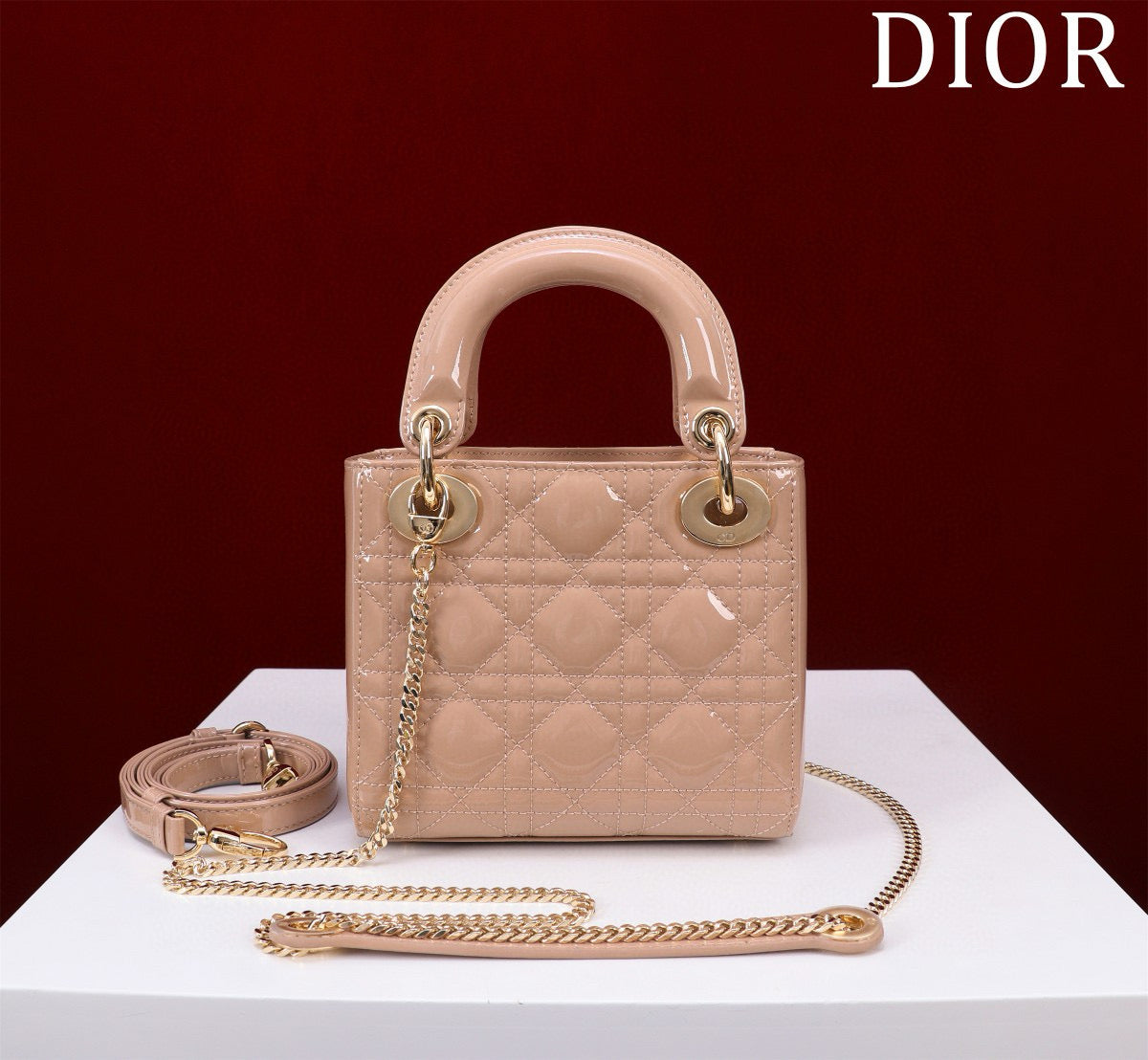 Mini Lady 17 My ABC Light Pink Patent Calfskin mysite