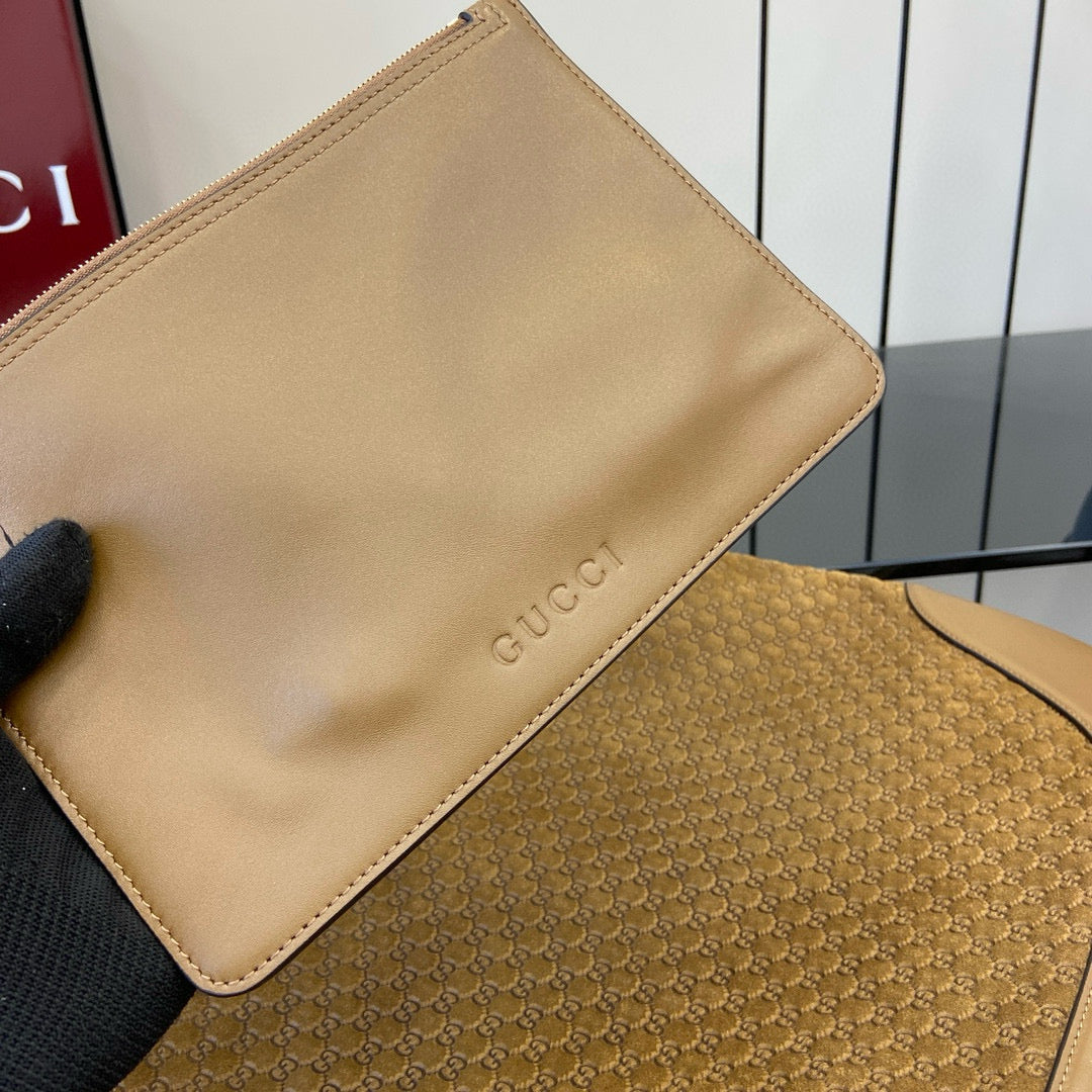 GG Tote Bag Brown Velvet Embossed and Leather mysite