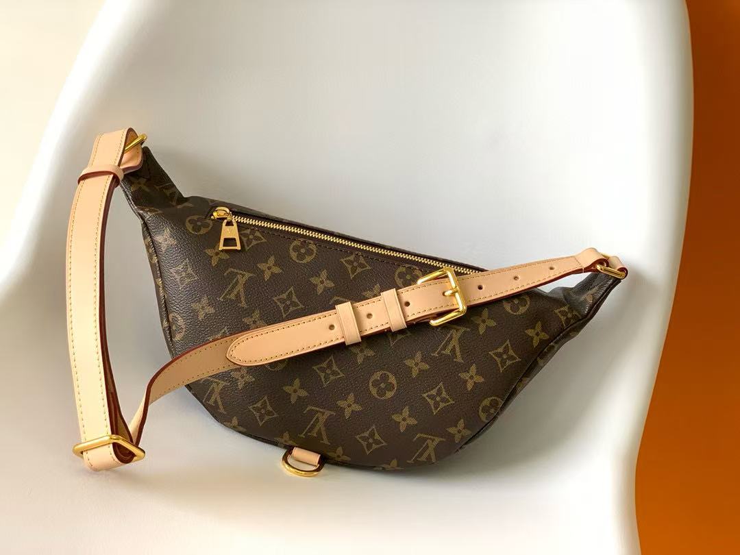 Louis Vuitton Monogram Bumbag Brown Beige Leather Canvas mysite