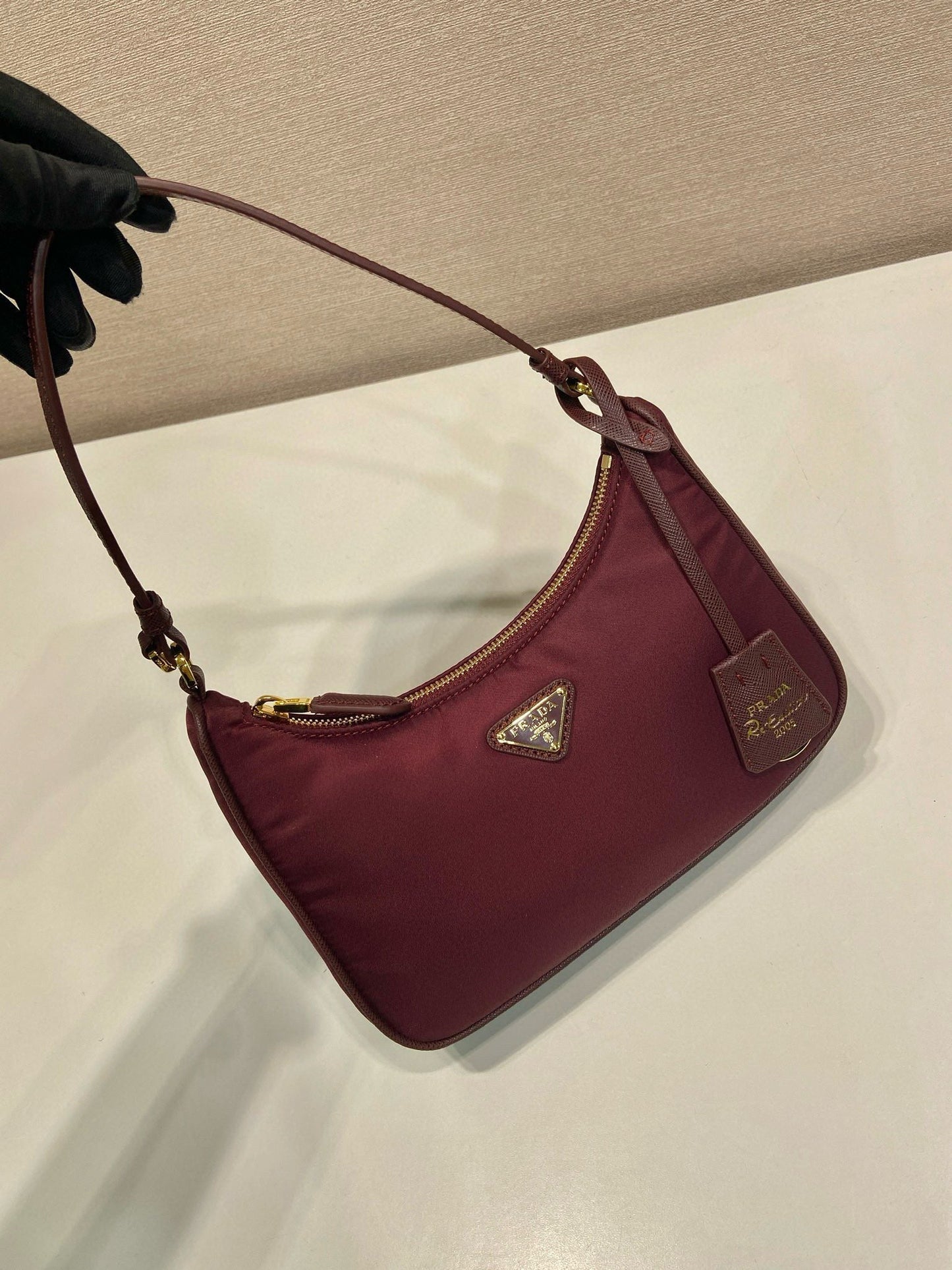 Prada Re-Edition 2005 Re-Nylon bag Burgundy Recycled polyamide mysite