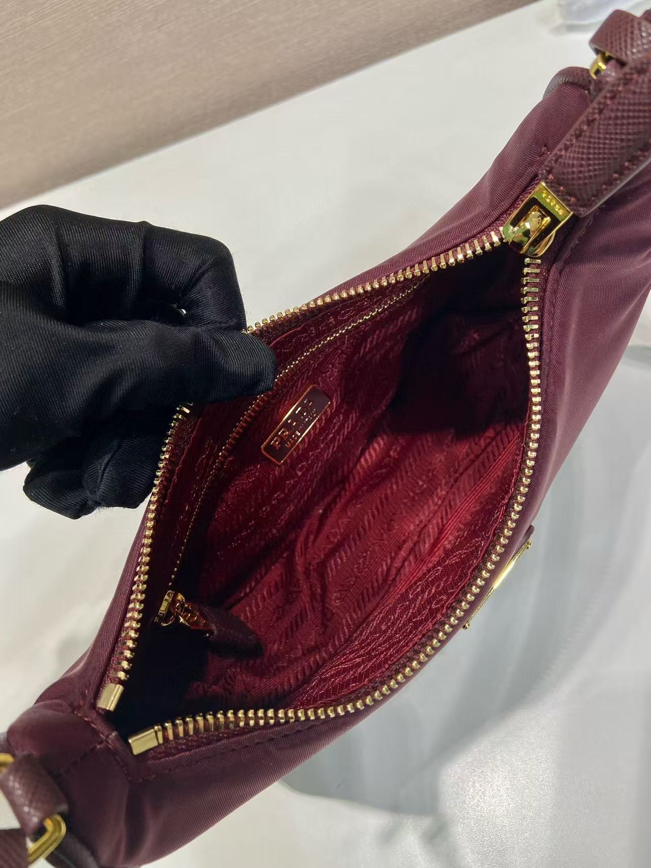 Prada Re-Edition 2005 Re-Nylon bag Burgundy Recycled polyamide mysite