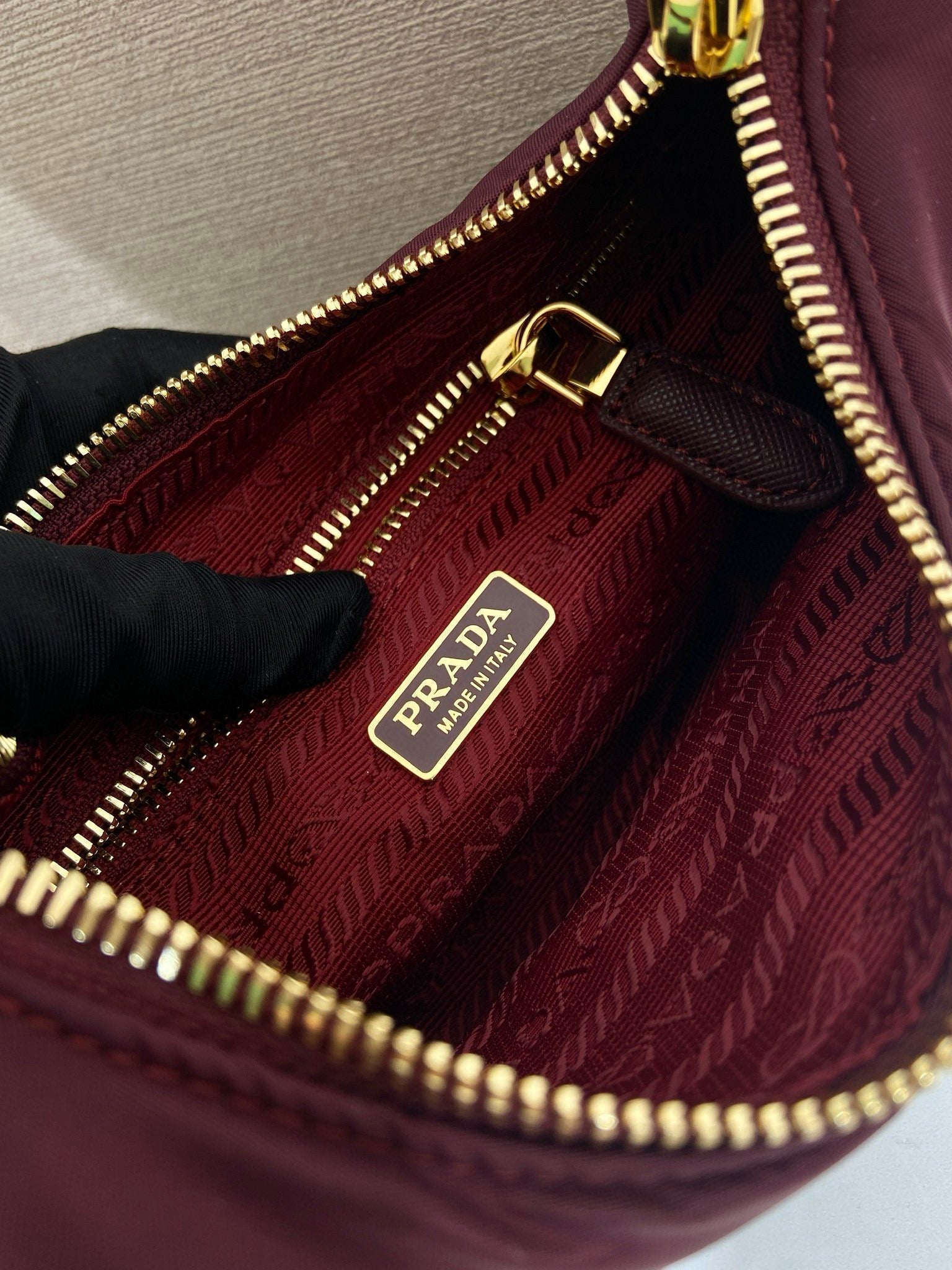 Prada Re-Edition 2005 Re-Nylon bag Burgundy Recycled polyamide mysite