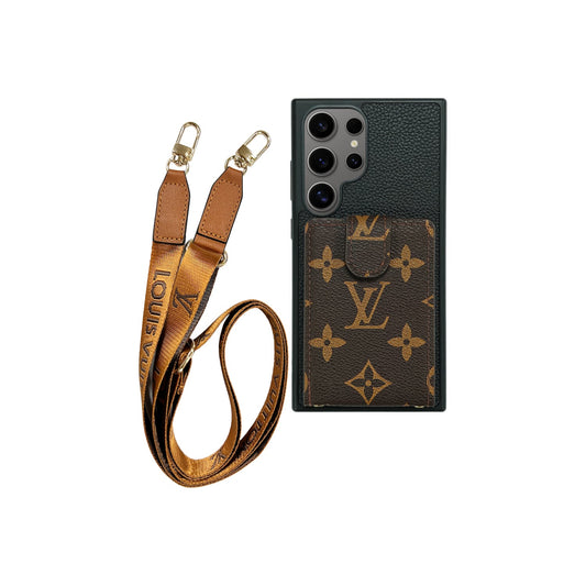 Cardholder x Lanyard Signature Two Tone Brown Case | Samsungs mysite