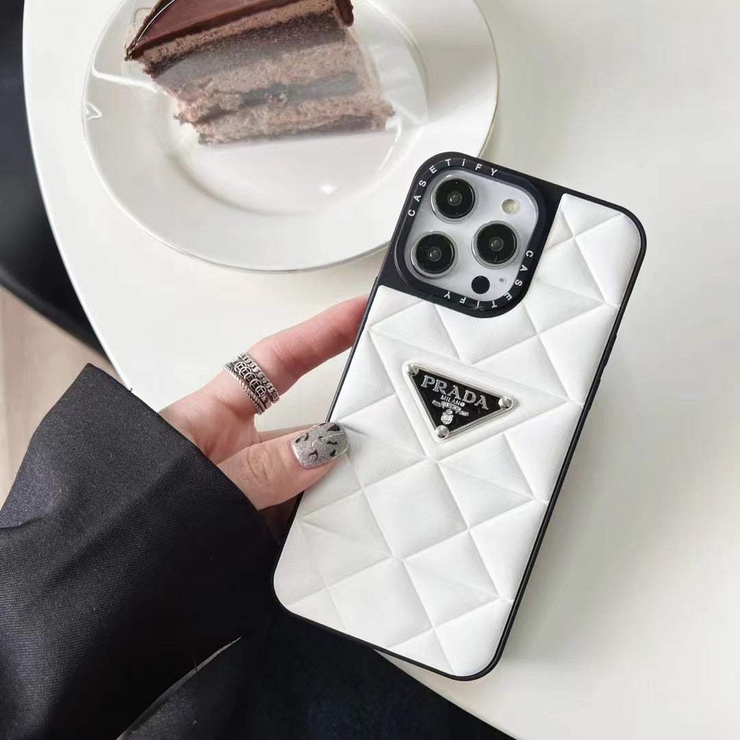 PD Diamond Goose Down Metal Triangle Label iPhone Cases mysite