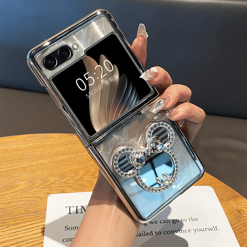 Samsung Makeup Mirror Hand Silver Chain Galaxy Z Flip 6/5/4/3 Cases mysite
