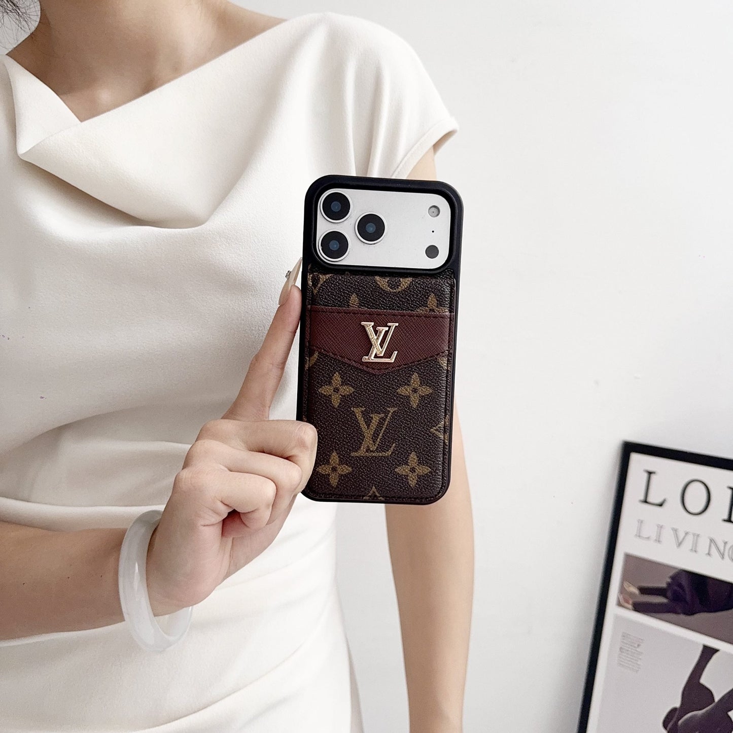 Louis V Card Holder Case For iPhone 17/ 16/ 15/ 14s mysite