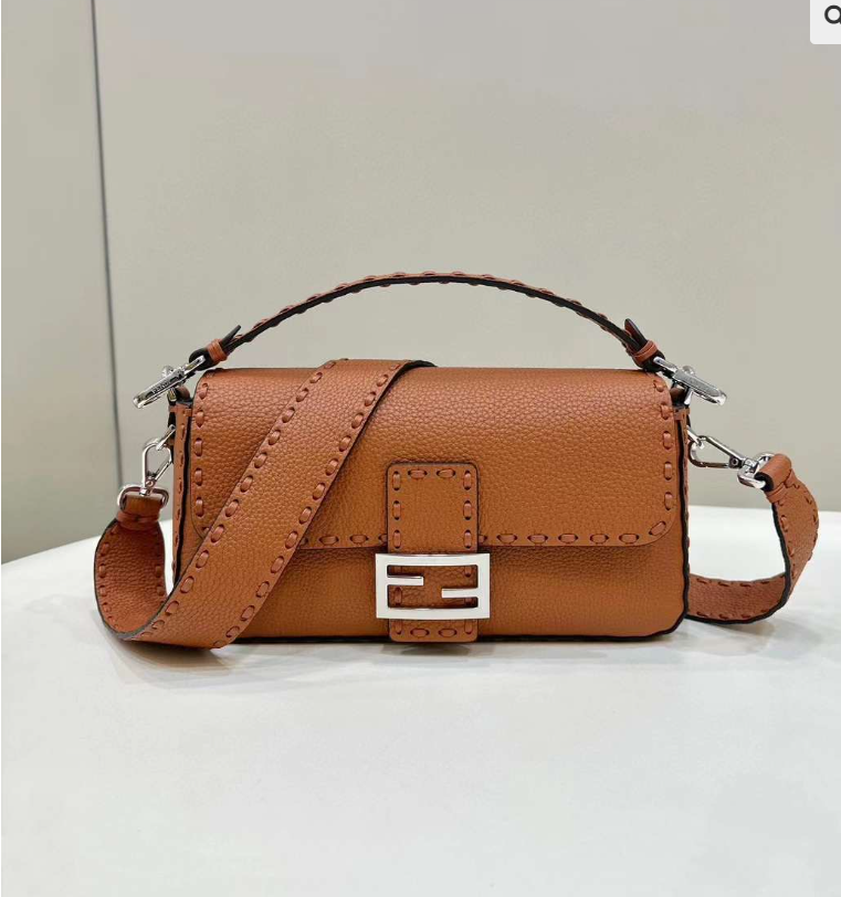 BAGUETTE 27CM BROWN CALFSKIN SILVER HARDWARE mysite