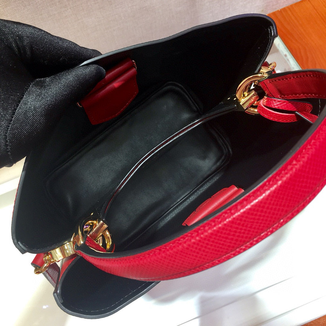 Prada Medium Cuir Panier Bag Red Saffiano leather mysite