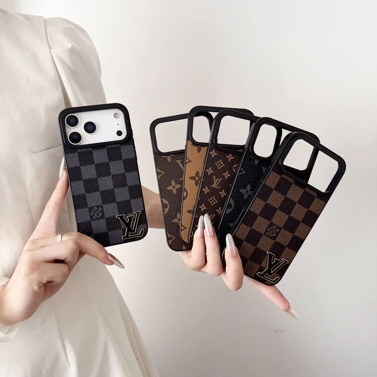 Luxury LV Leather Phone Case For iPhone 17 / 16 / 15 / 14s mysite