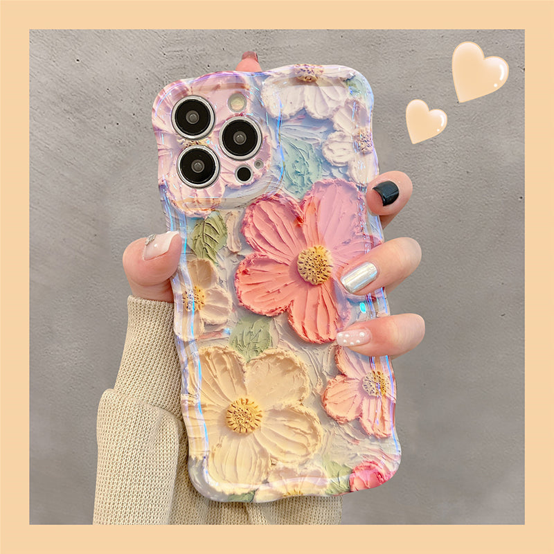 French Retro Oil Painting Flower iPhone Cases mysite