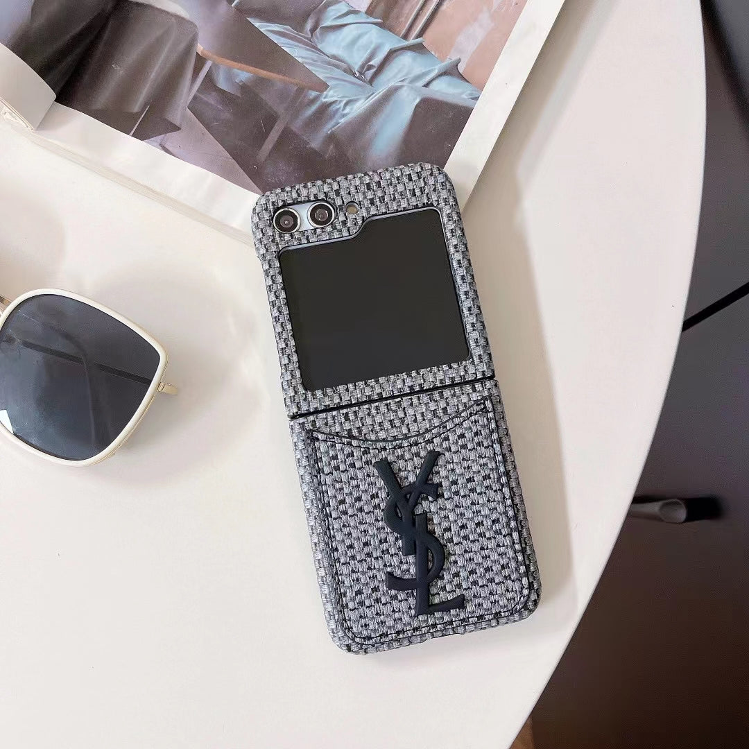 Luxurious Rattan Single Card Slot Case For Samsung Z Flips mysite