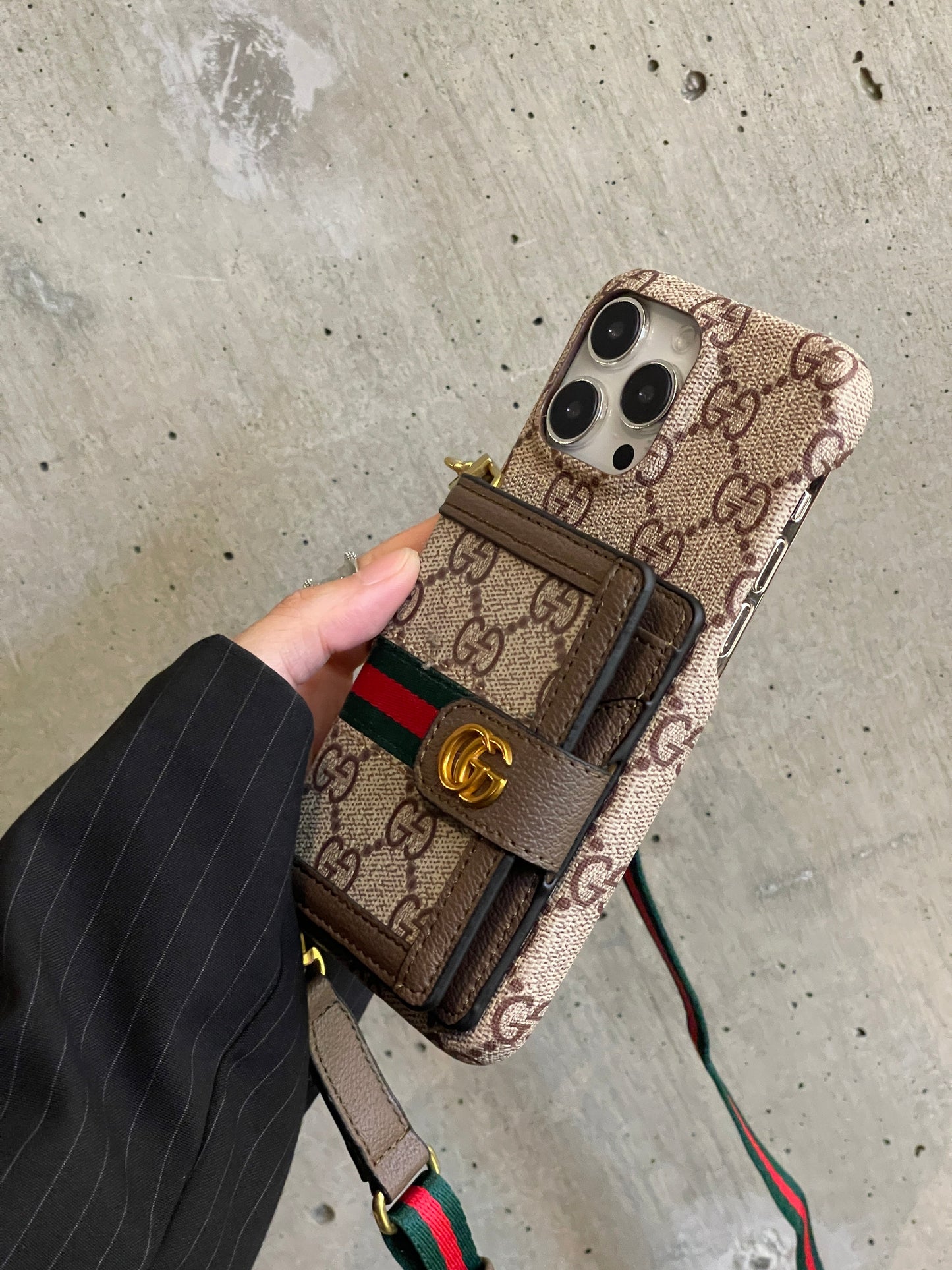 Ophidia Leather Wallet Crossbody iPhone Cases mysite