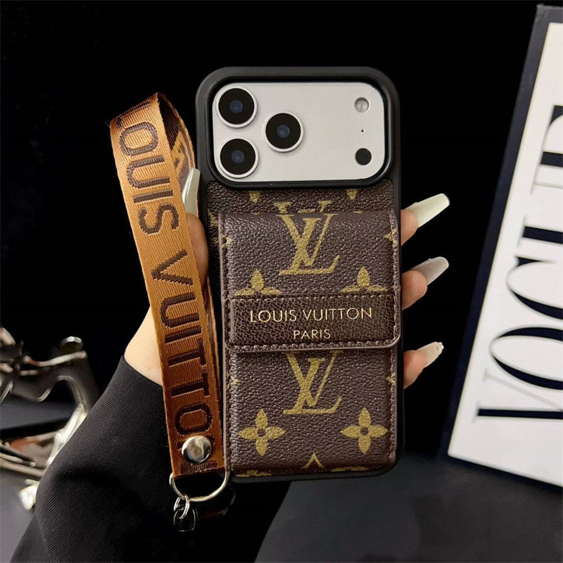 Louis Vuitton Phone case  with card slot for iPhone 17/ 16 / 15 / 14s mysite