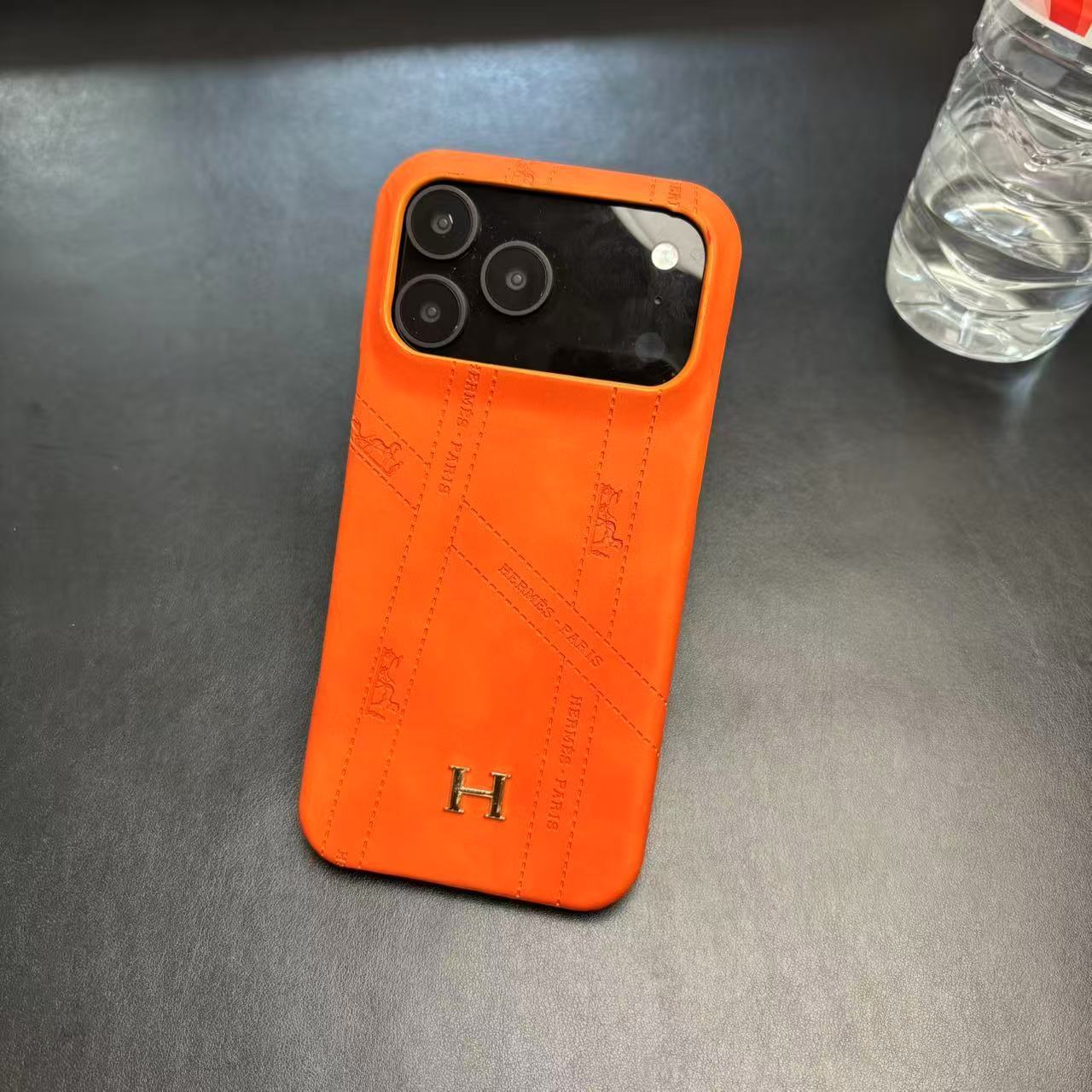 Hermes Luxury Leather Case For iPhone 17 / 16 / 15 / 14s mysite