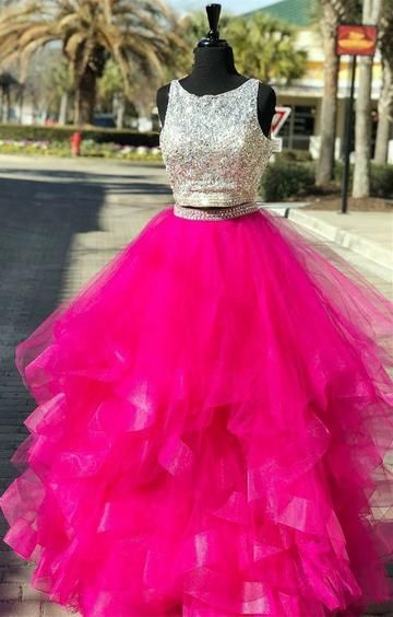 Two Pieces Beaded Prom Dress,Ball Gown Prom Dress,Prom Dress,Long Prom Dress   cg12946s mysite
