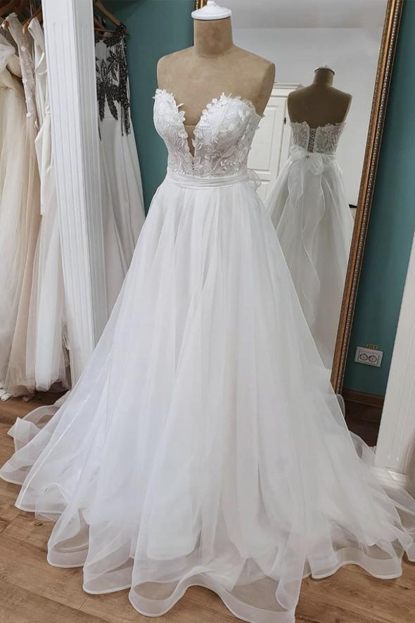 White lace long ball gown prom dress white formal dress    cg17957s mysite