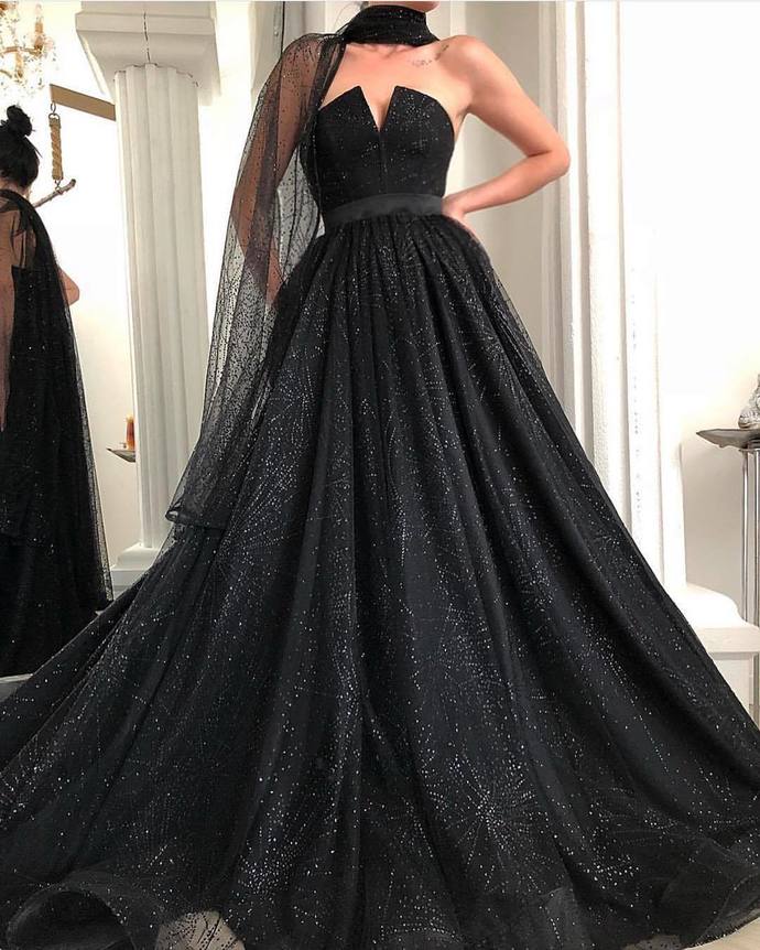 Sparkly Sequins Black Ball Gown Prom Dress,Evening Dress,Quinceanera Dress,Prom Dress   cg17995s mysite
