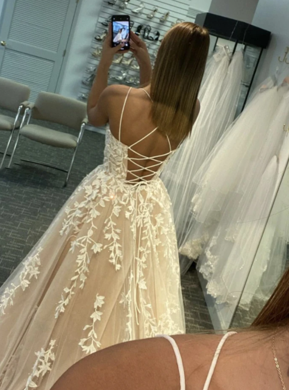 Stylish lace long A line ball gown prom dress formal dress   cg18120s mysite