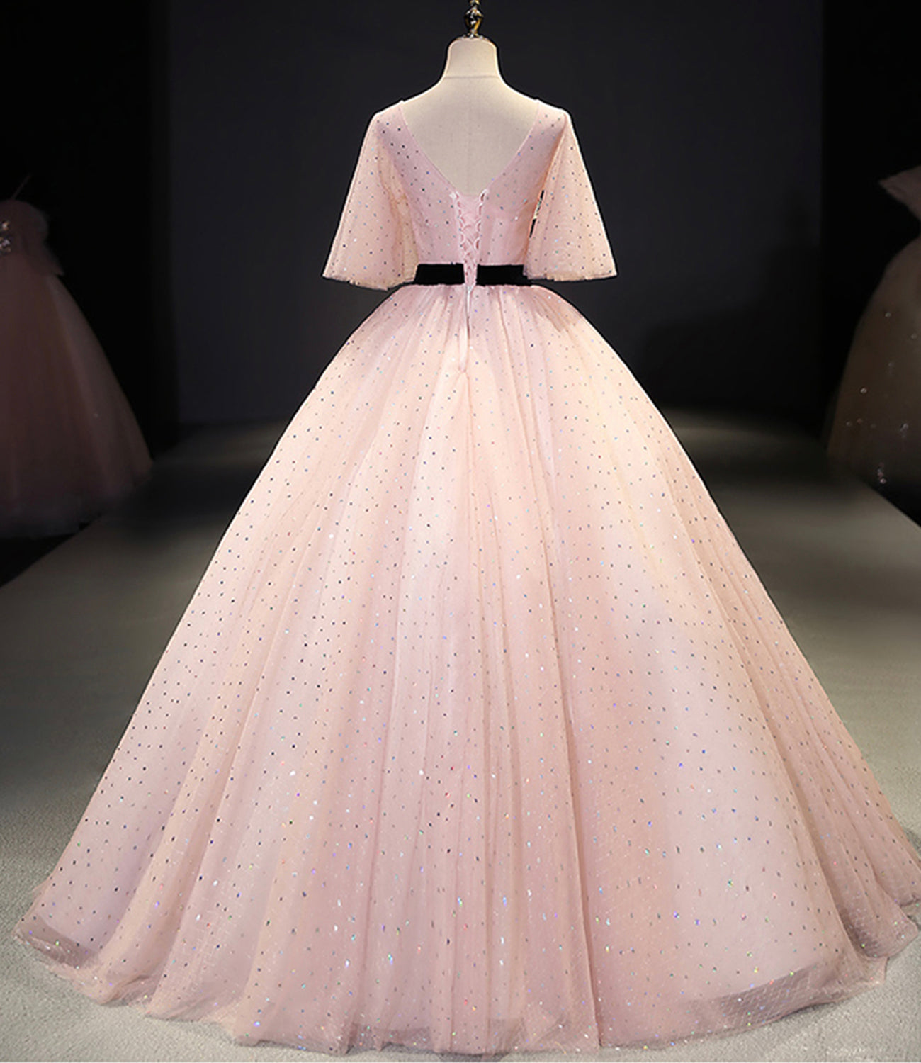 PINK TULLE LACE LONG BALL GOWN PROM DRESS FAHION DRESS     cg21251s mysite