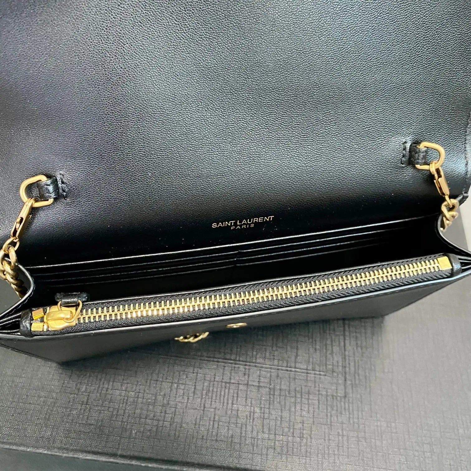 YSL Cassandra Shoulder Black Bag - 19x12.5x3.5cm mysite