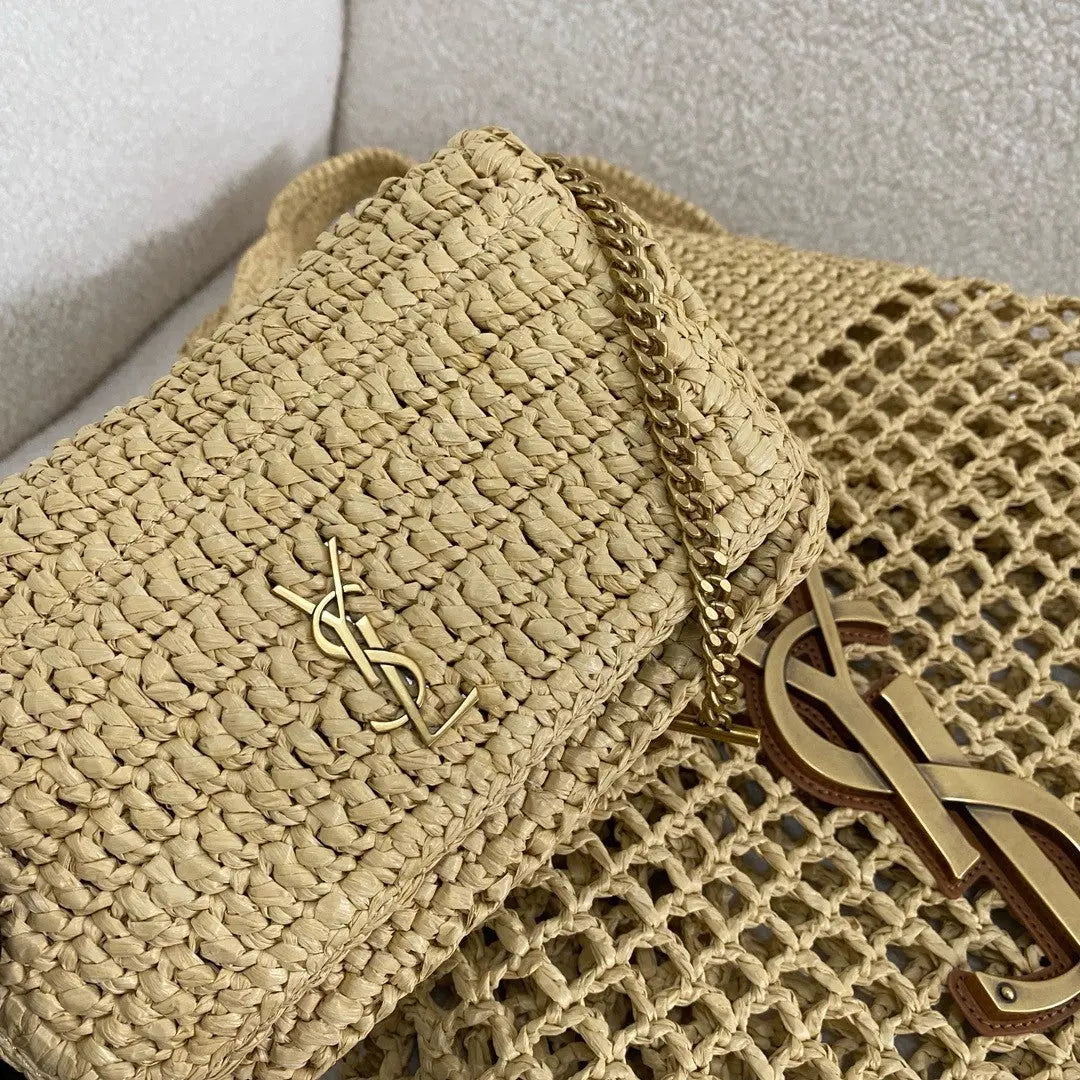 SAINT LAURENT YSL Raffia Icare Tote Bag mysite