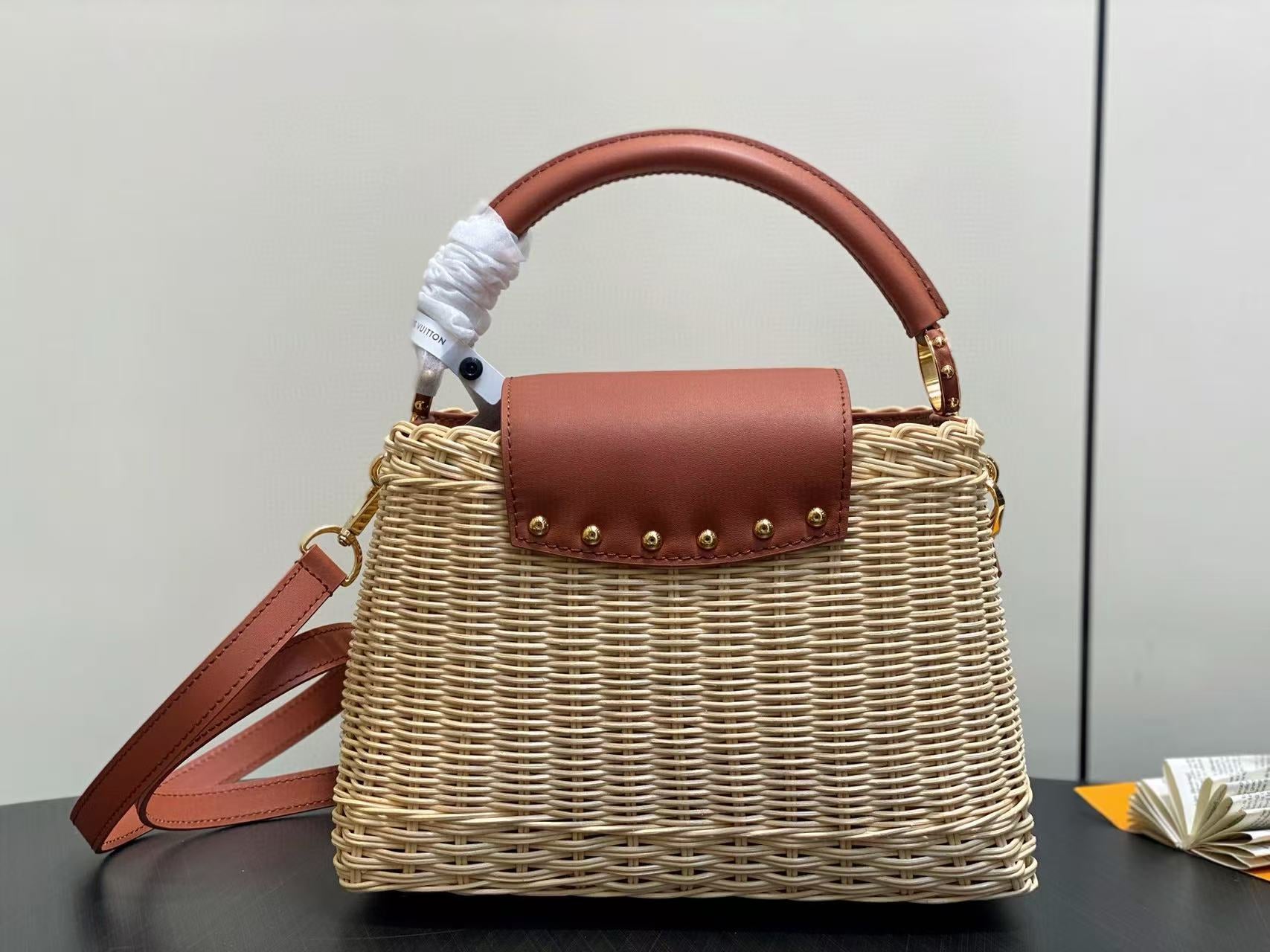 LV Capucines BB Top Handle Tan Cowhide & Rattan HW mysite