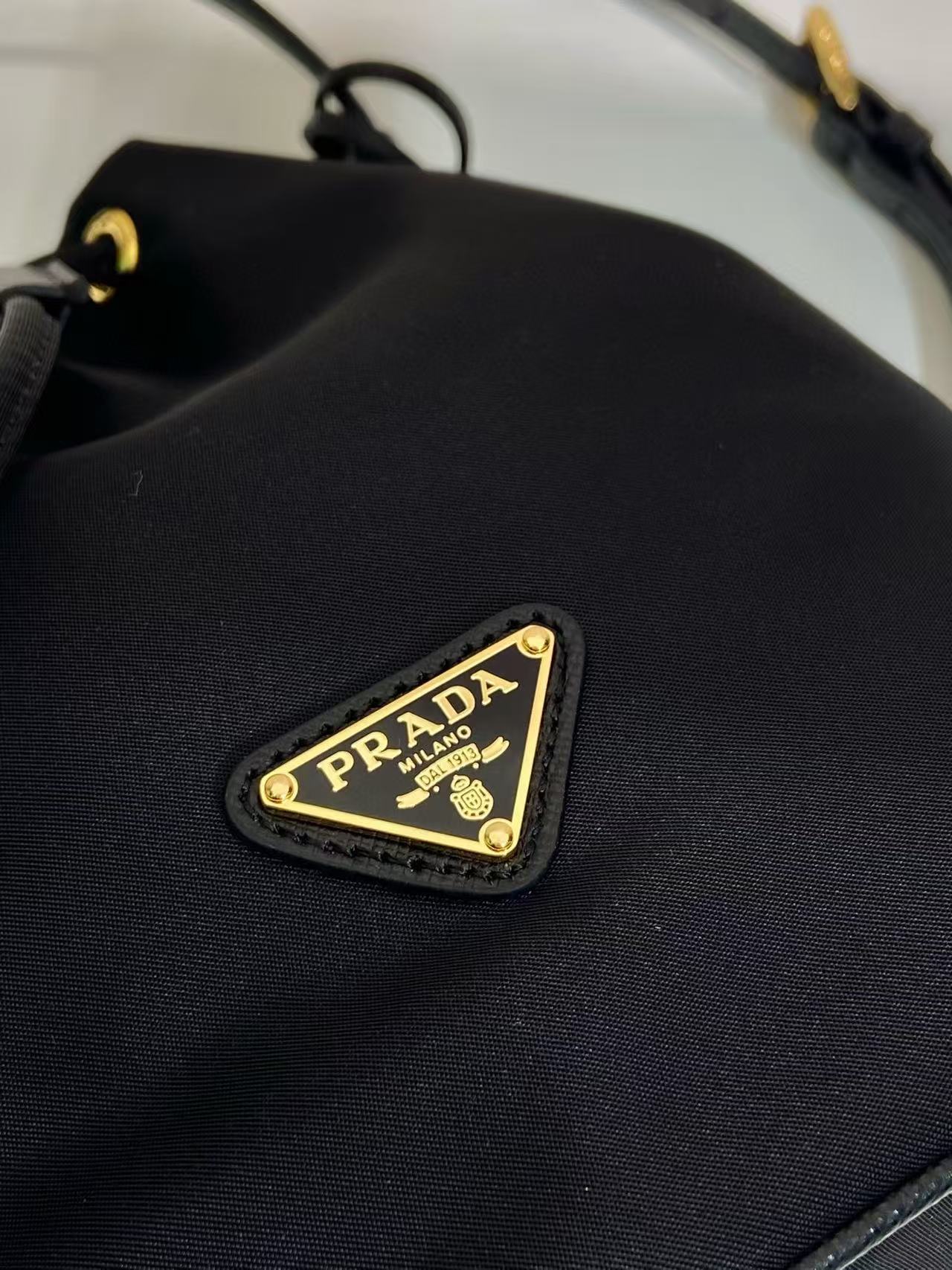 PRA bucket bag 19 black nylon fabric mysite