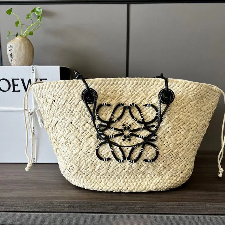 LOEWE Sunday Neeti Black Raffia Bag mysite