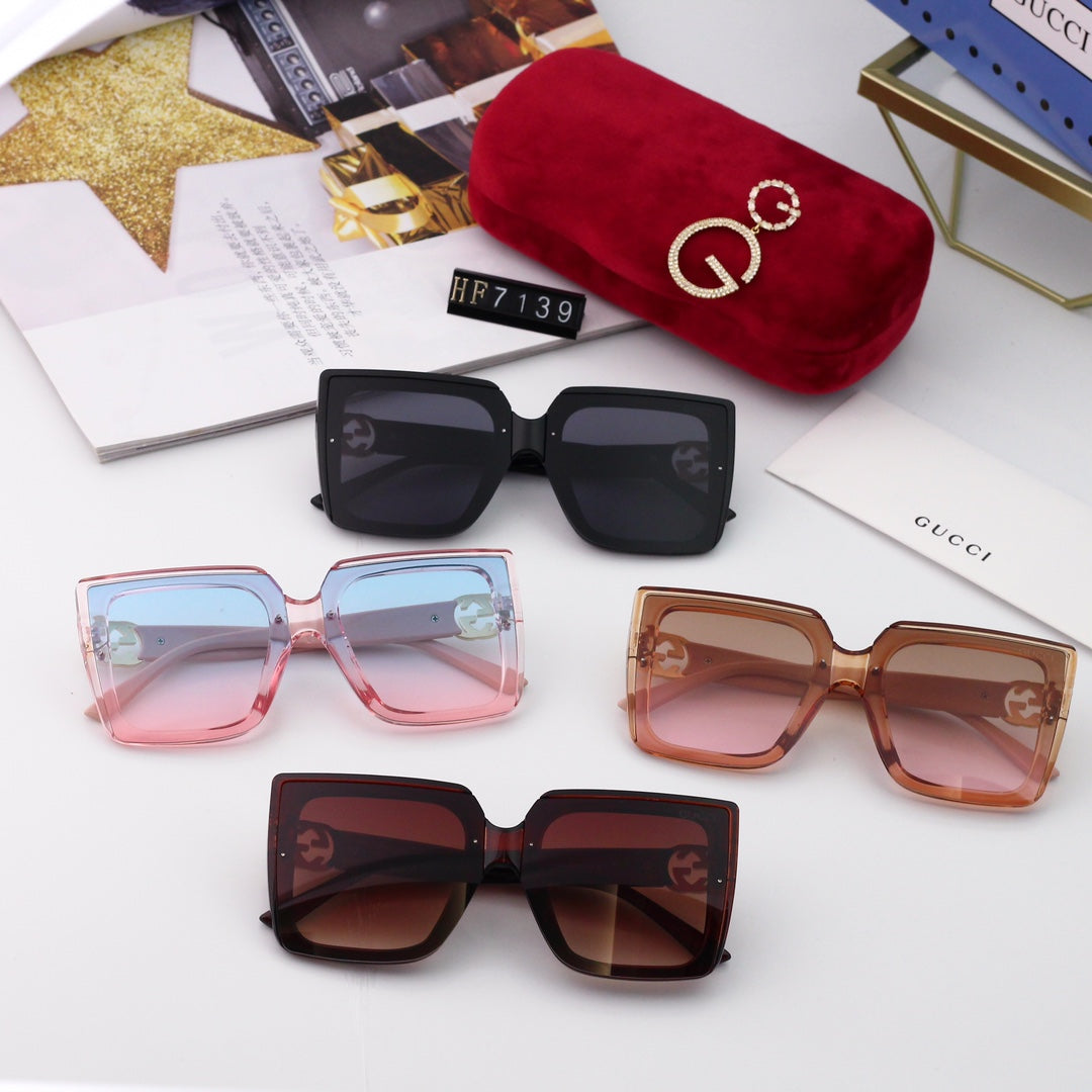 New Square Frame Environmentally Friendly PC Sunglasses 7139s mysite