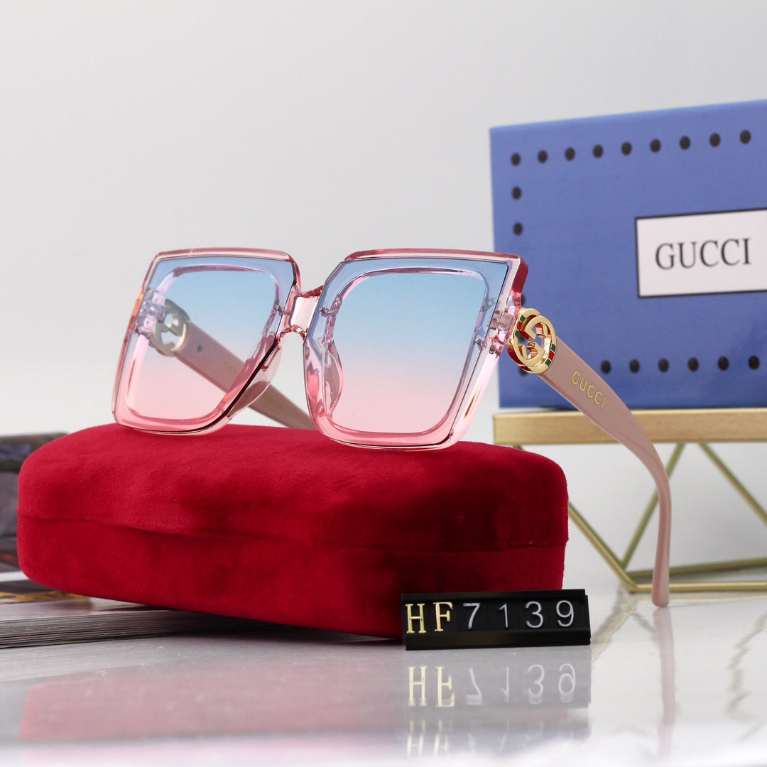 New Square Frame Environmentally Friendly PC Sunglasses 7139s mysite