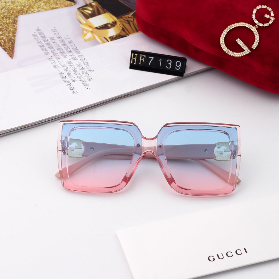 New Square Frame Environmentally Friendly PC Sunglasses 7139s mysite