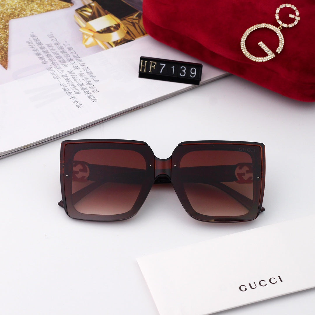New Square Frame Environmentally Friendly PC Sunglasses 7139s mysite
