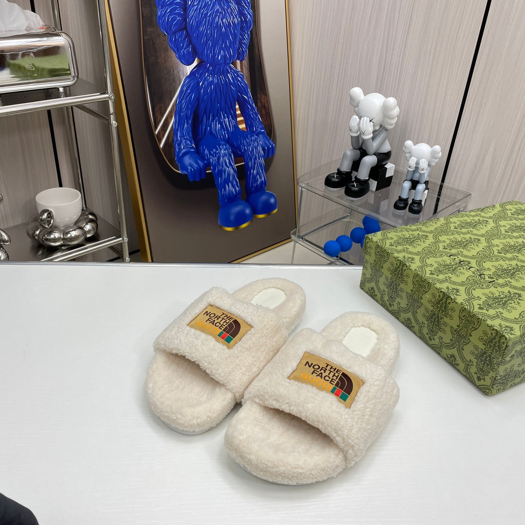 Trendy Co-Branded Wool Slippers-1 mysite