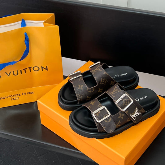Couple's-1 Monogram Comfort Sandals-1 mysite