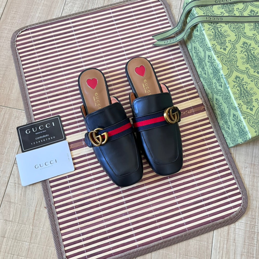 Retro Leather Half-Covered Loafers-1 mysite