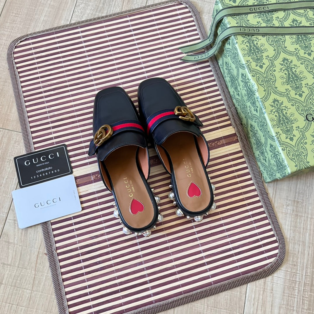 Retro Leather Half-Covered Loafers-1 mysite