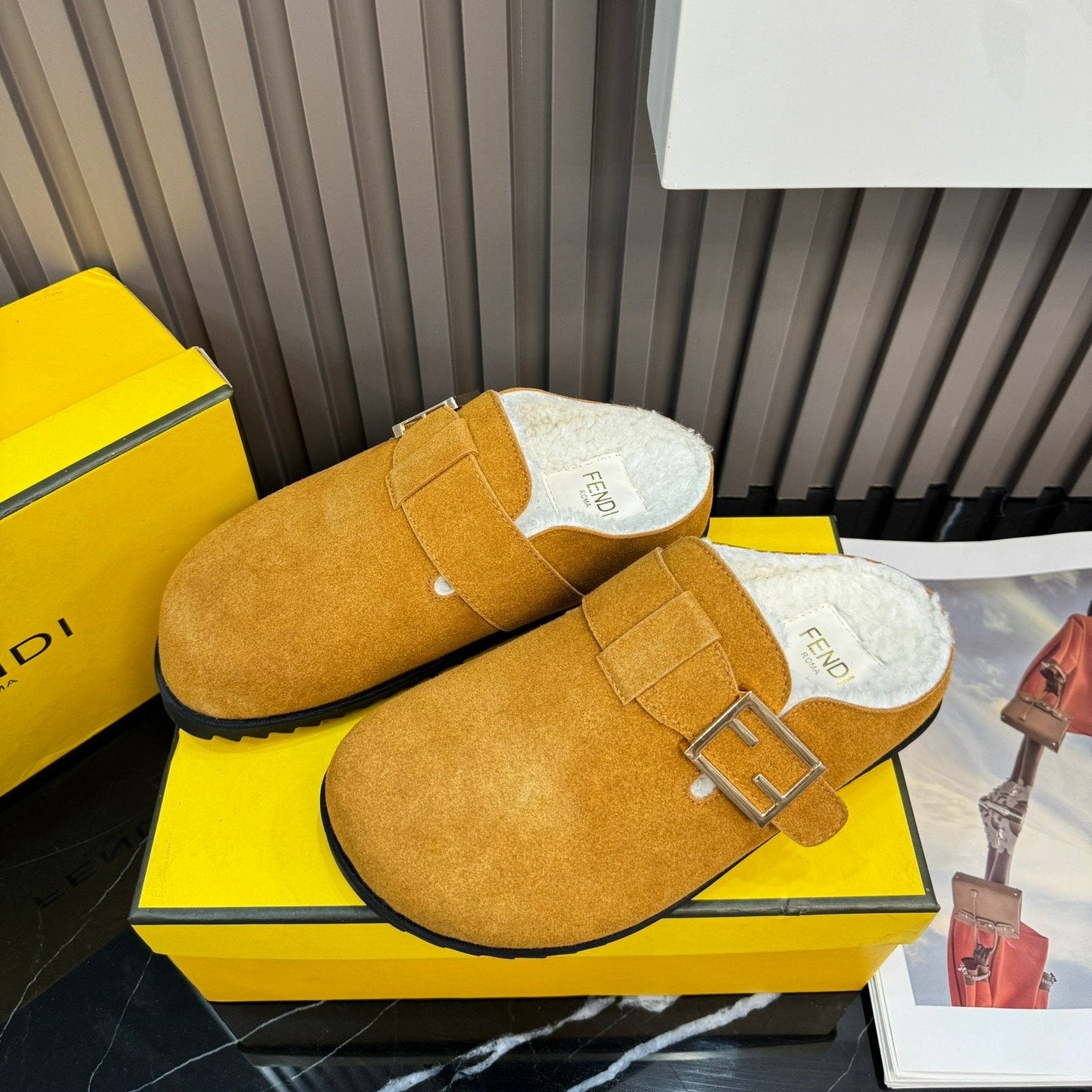 Suede Fur Slippers-1 mysite