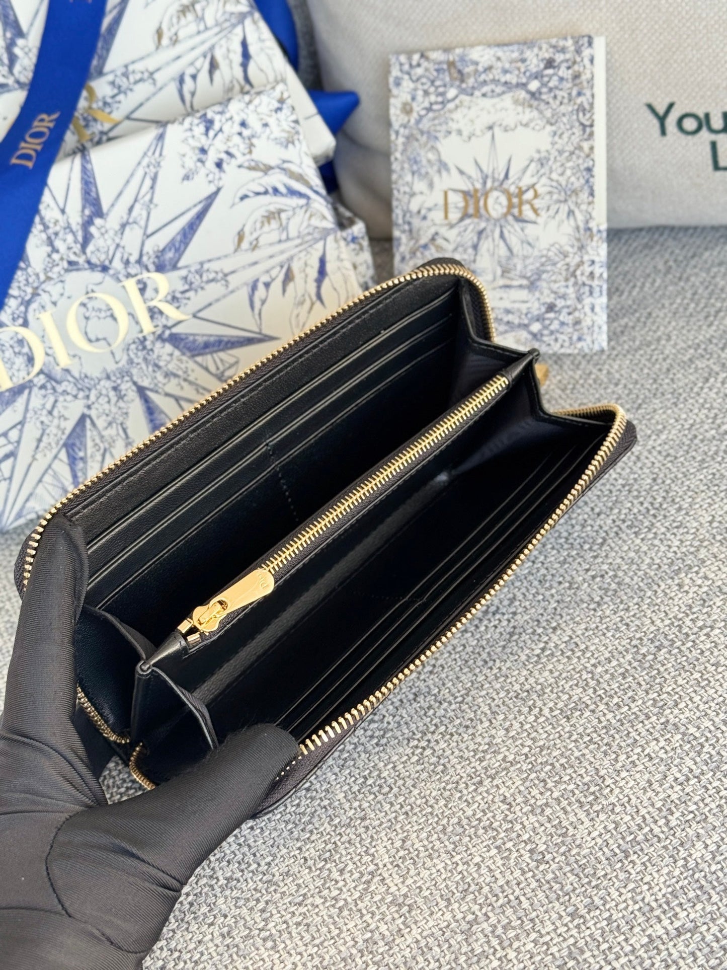 CD Miss Dior Freesia Zipper Wallet Lambskin GHW mysite