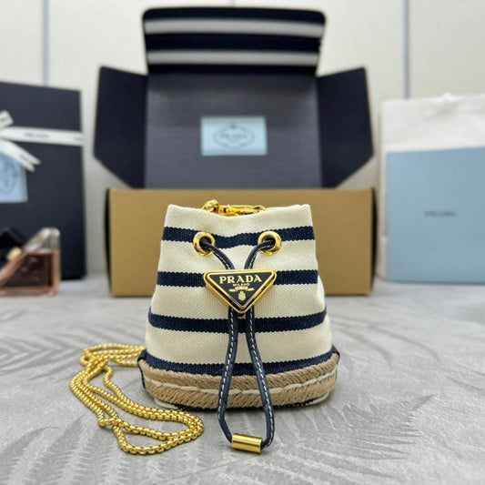 Prada Logo-Plaque Mini Bag Canvas GHW mysite