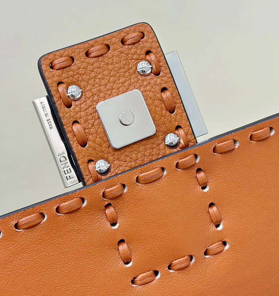 BAGUETTE 27CM BROWN CALFSKIN SILVER HARDWARE mysite