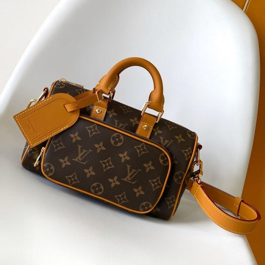LV M14026 Keepall Bandoulière Cargo 25 Brown Monogram Caflskin GHW mysite