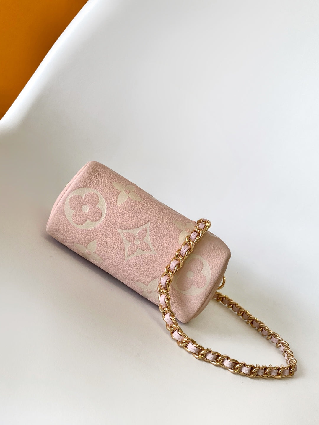 LV Nano Speedy Bag 16 cm Pink White Embossed cowhide GHW mysite