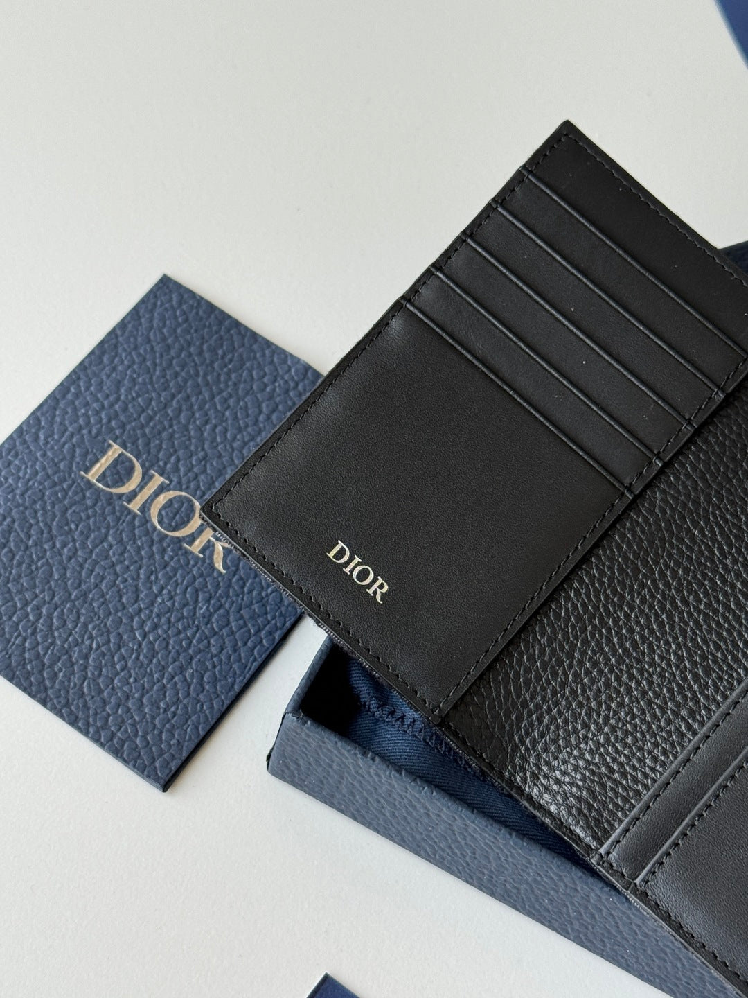 CD Oblique Passport Holder Black Jacquard Cowhide mysite