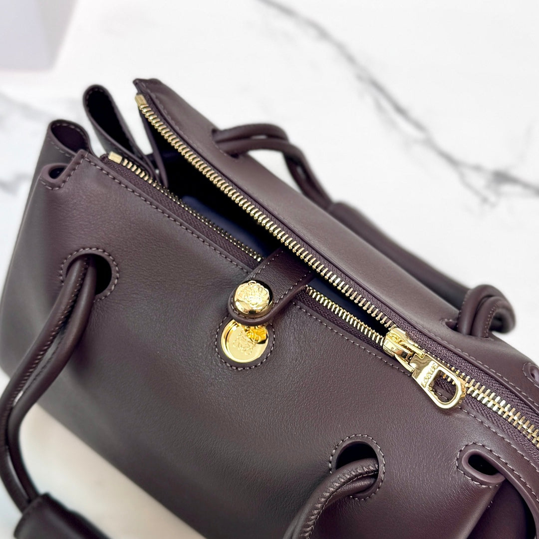 Loewe Madrid Handbag 23.5 Dark Reddish Brown Cowhide mysite
