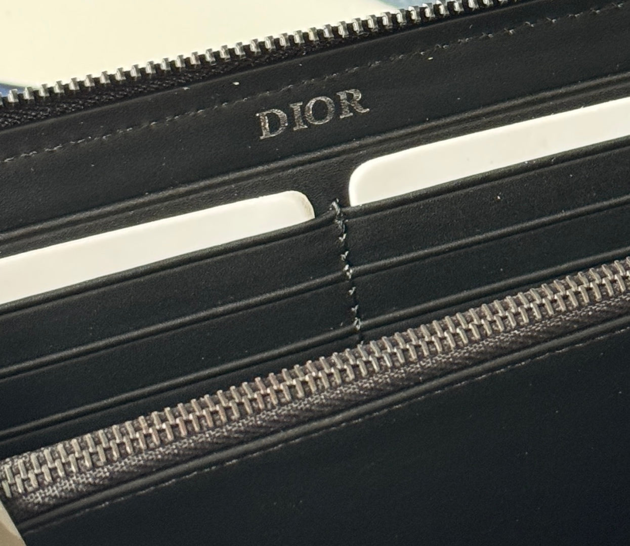 CD Long Zipped Wallet 19.8cm Beige Black Jacquard mysite