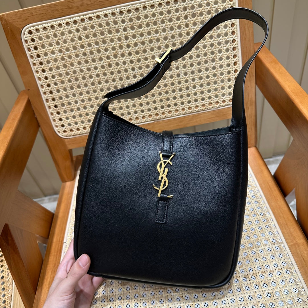 YSL Bag 22cm Black Gold Raffia Cowhide mysite