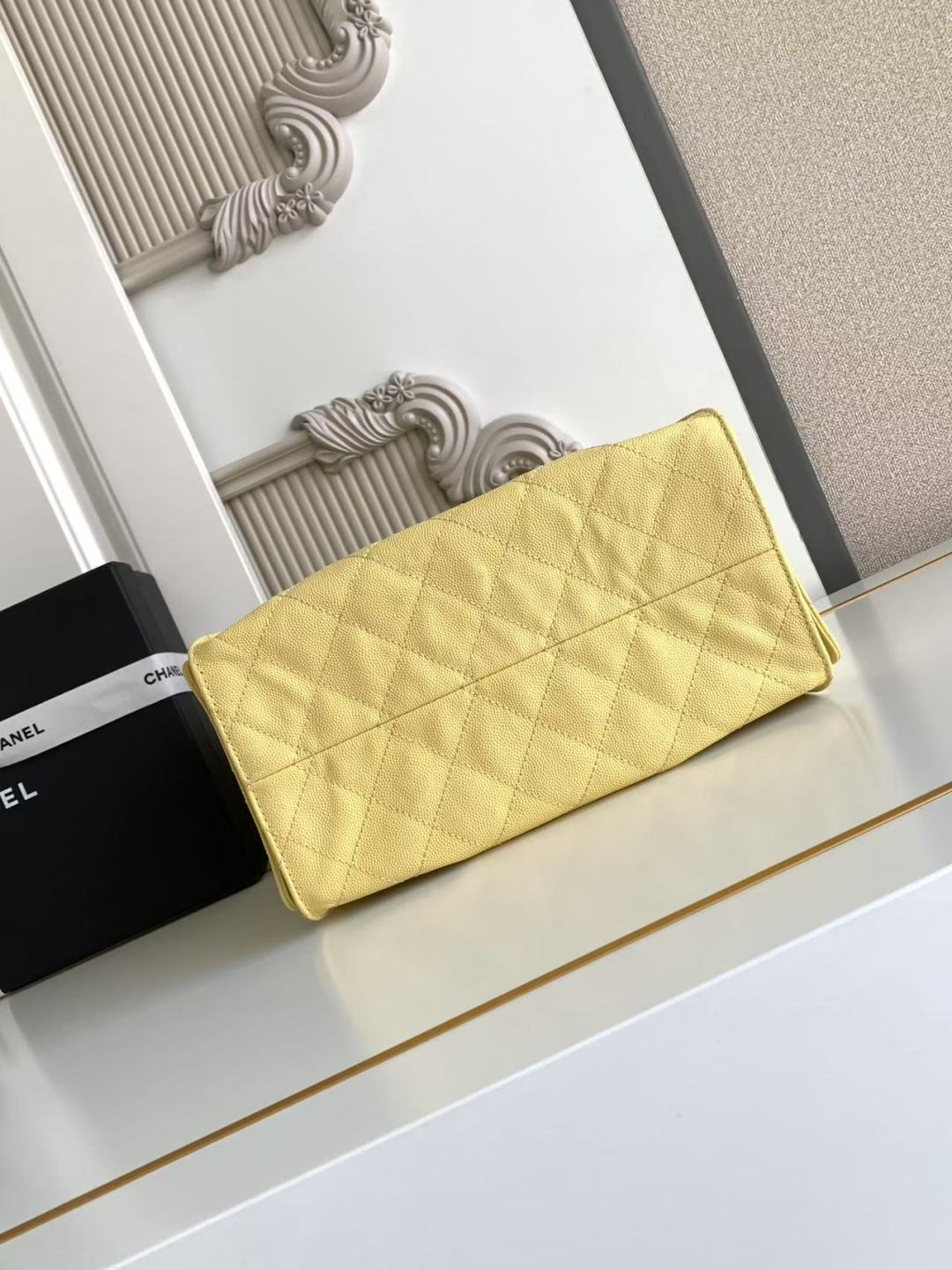 CC 25C Hobo Bag 30cm Yellow Grained Calfskin mysite