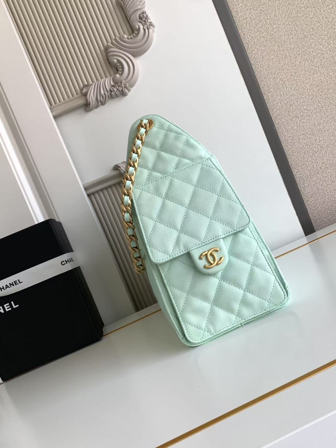 CC 25C Hobo Bag 30cm Turquoise Blue Grained Calfskin mysite