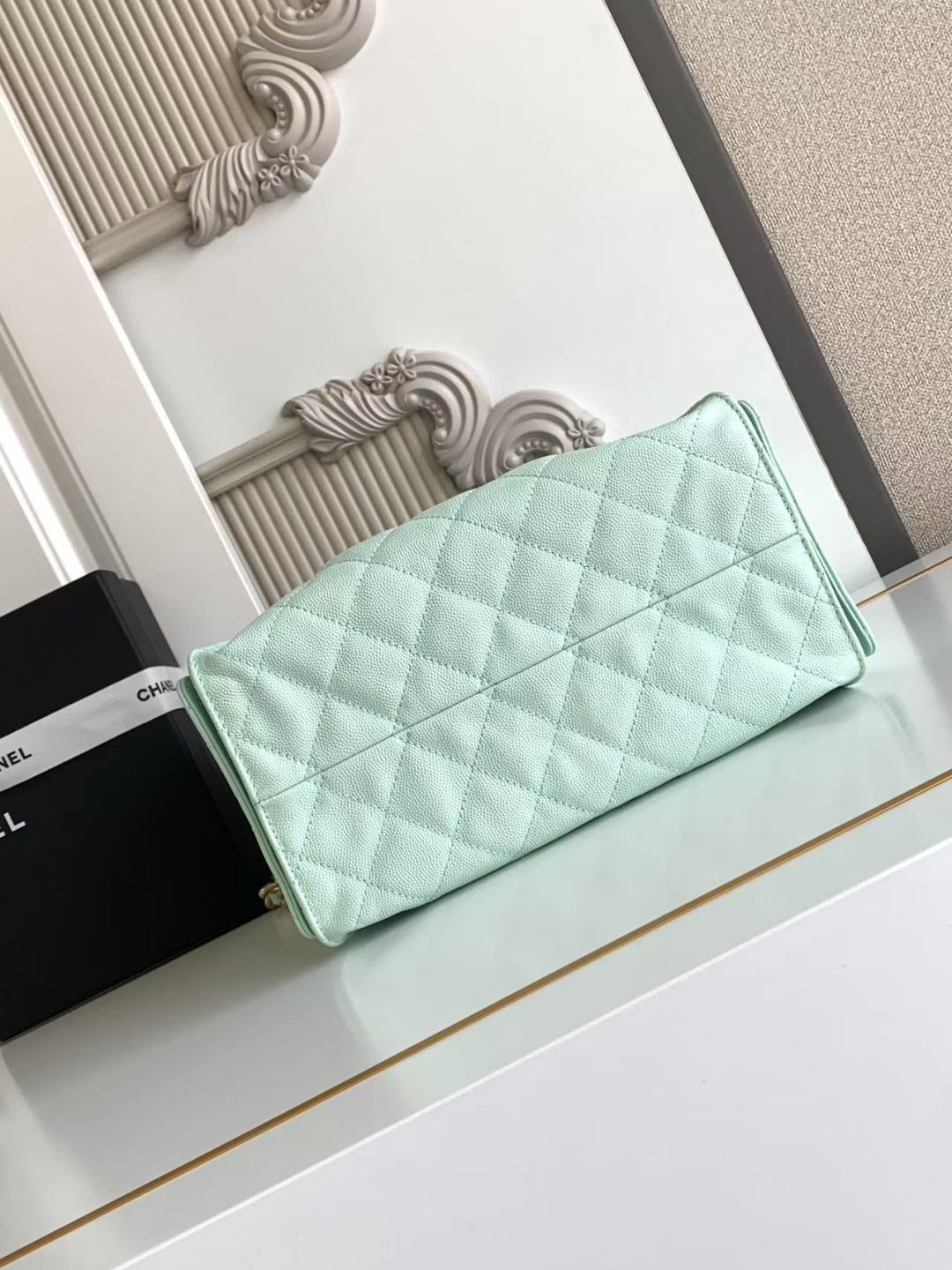 CC 25C Hobo Bag 30cm Turquoise Blue Grained Calfskin mysite
